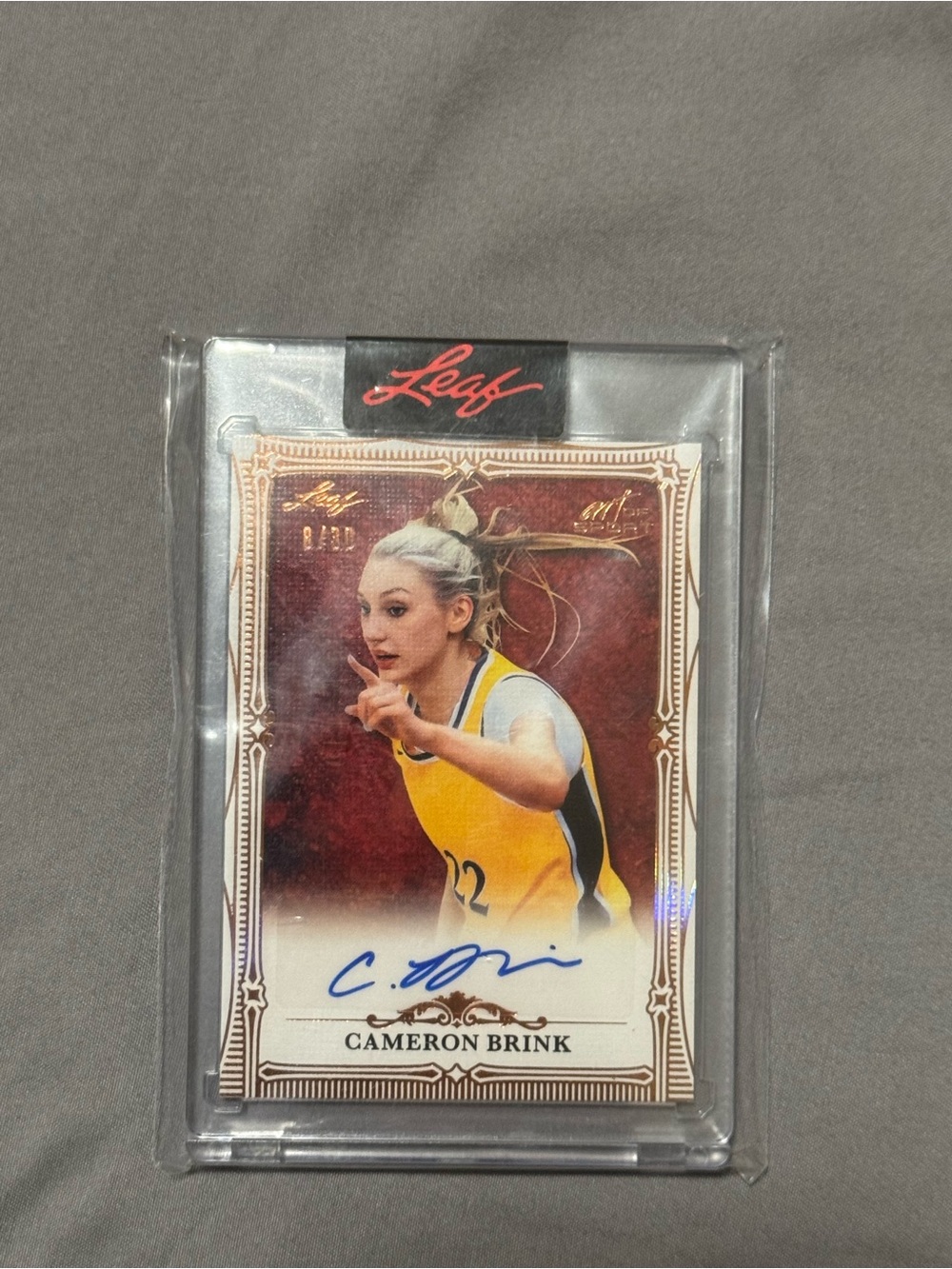 2026 Leaf Art Of Sport CAMERON BRINK Auto Bronze Los Angeles Spark /30